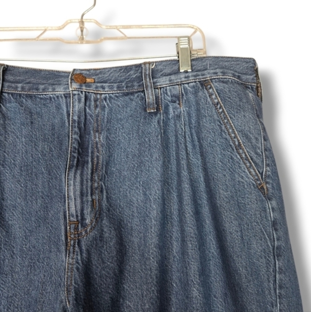 Madewell Baggy Straight Jean size 33 Pleats Wide Leg High Rise Trouser Pockets - Picture 10 of 16